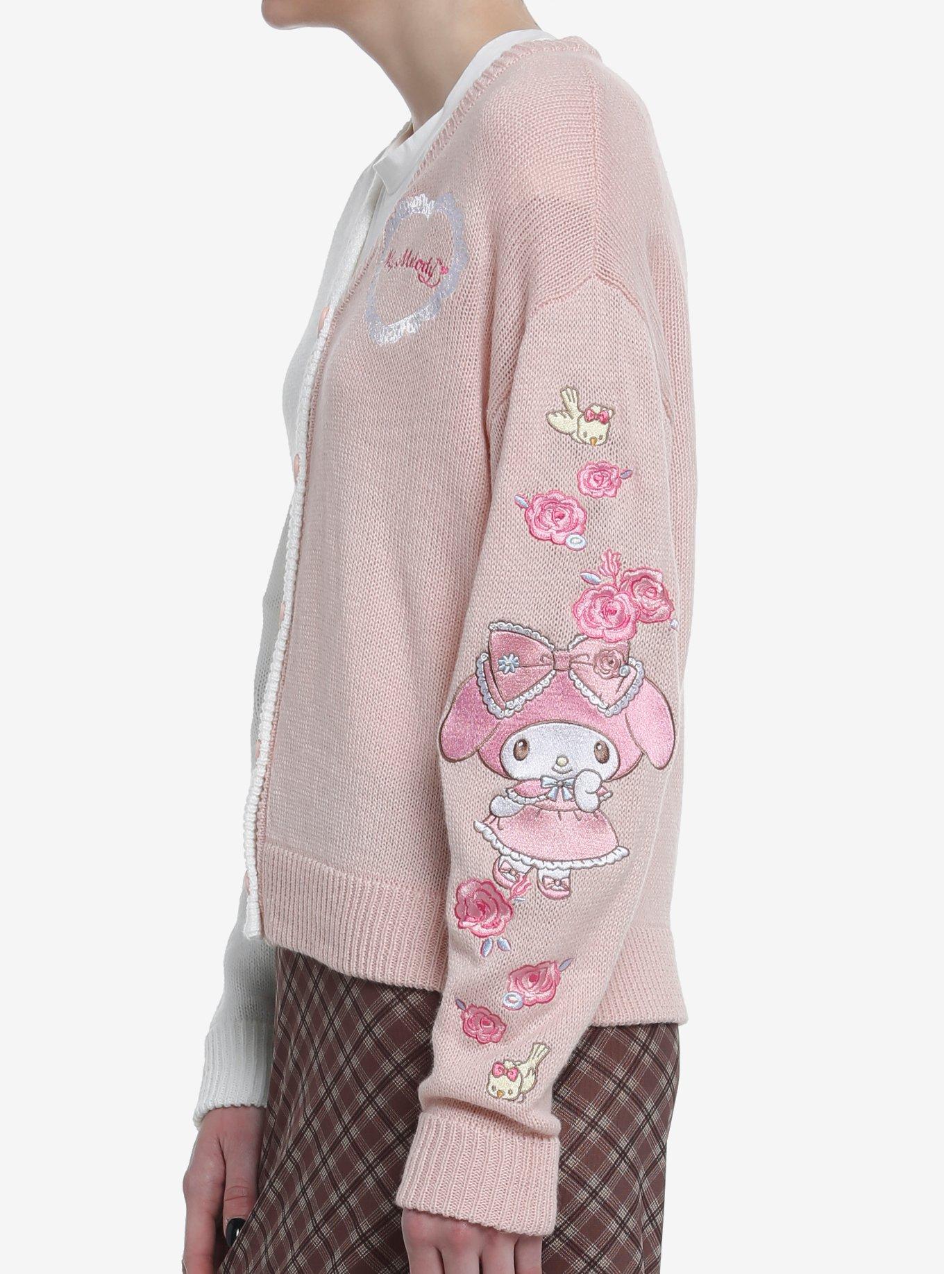 My Melody Pink & White Split Girls Cardigan, MULTI, alternate