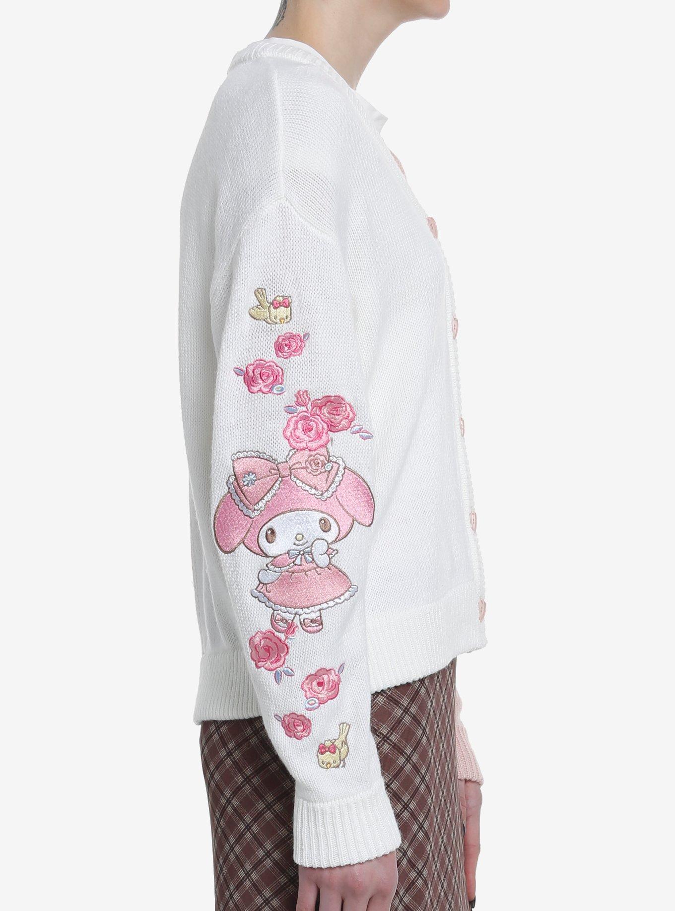 My Melody Pink & White Split Girls Cardigan, MULTI, alternate