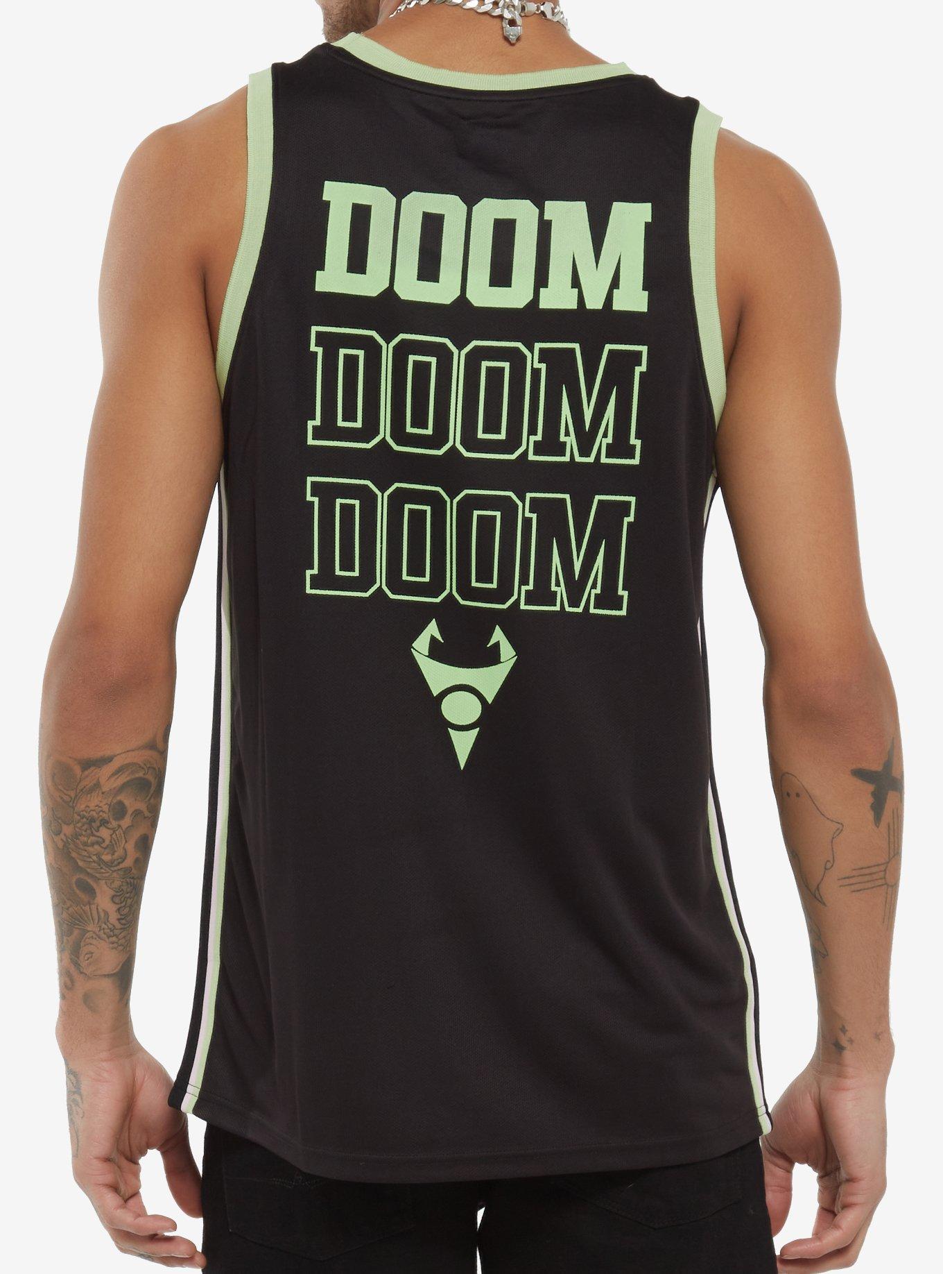 Invader Zim GIR Doom Basketball Jersey, BLACK, alternate