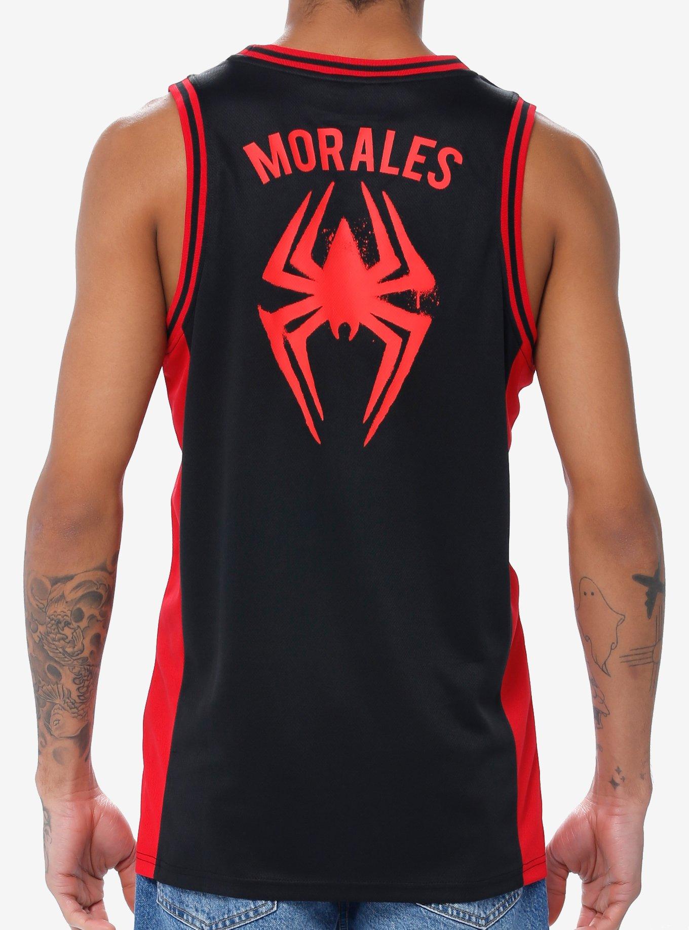 Marvel Spider-Man: Across The Spider-Verse Miles Basketball Jersey, BLACK, alternate