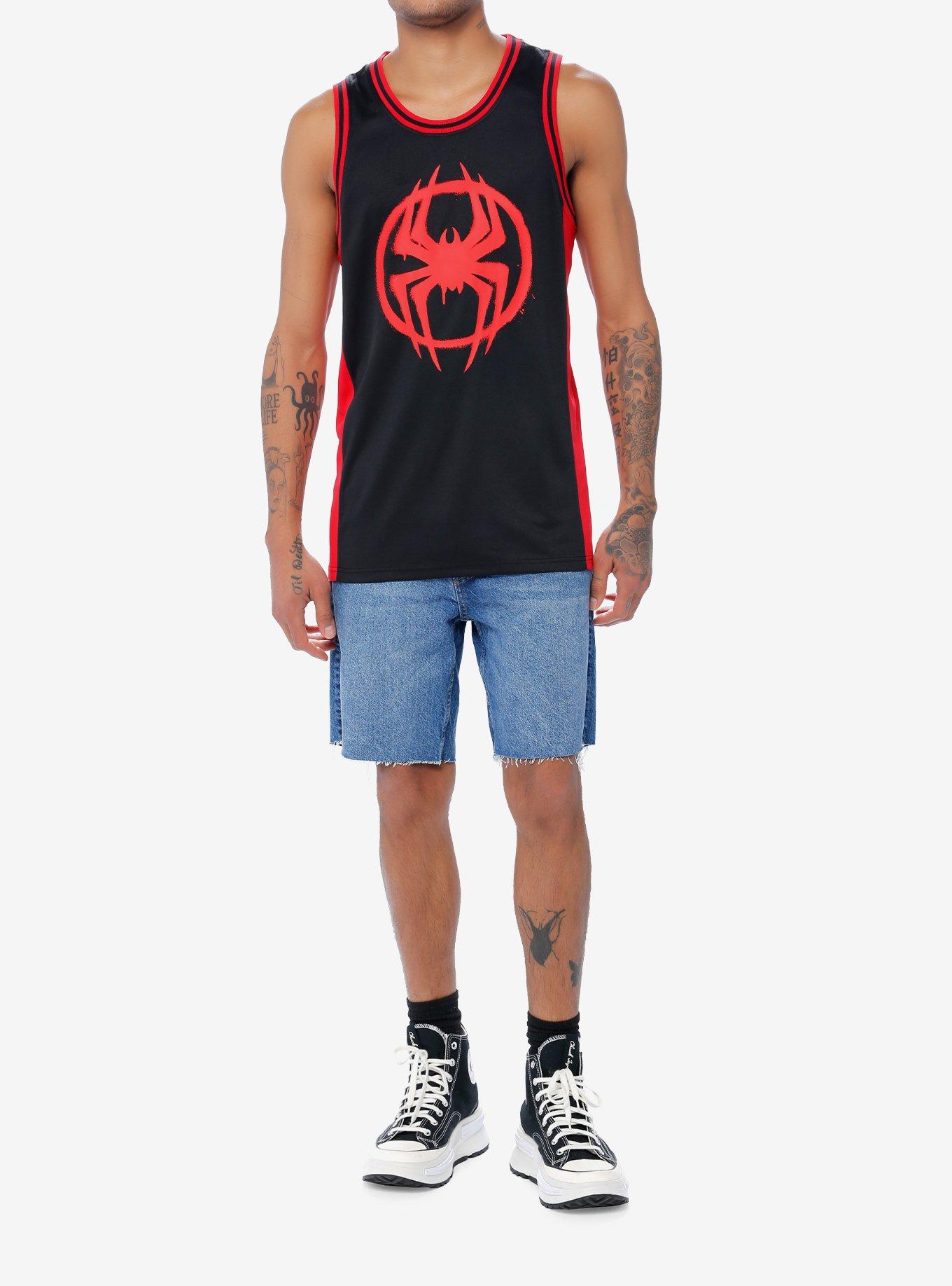 Marvel Spider-Man: Across The Spider-Verse Miles Basketball Jersey, BLACK, alternate