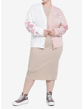 My Melody Pink & White Split Girls Cardigan Plus Size, , hi-res