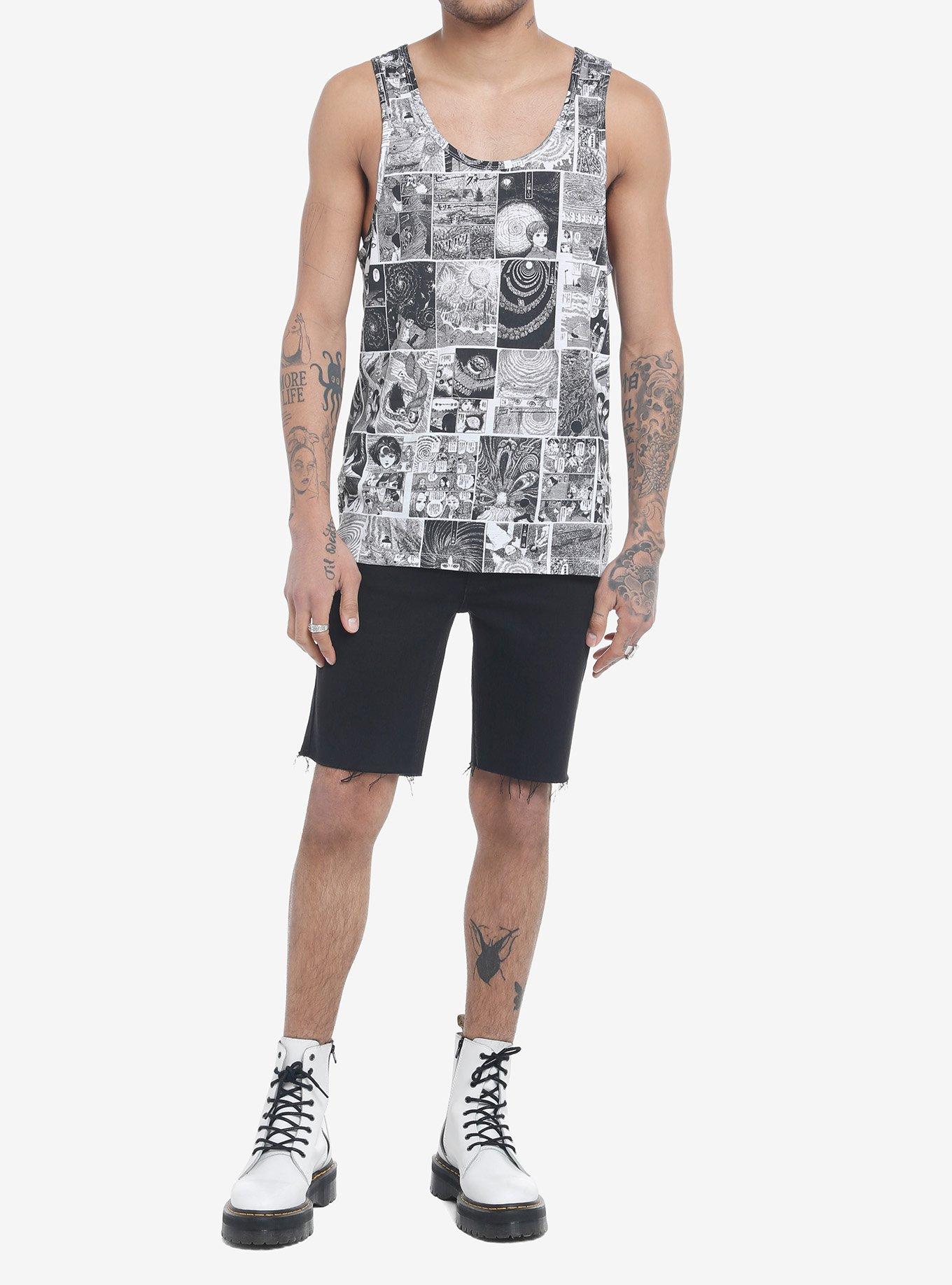 Junji Ito Uzumaki Panels Tank Top, MULTI, alternate