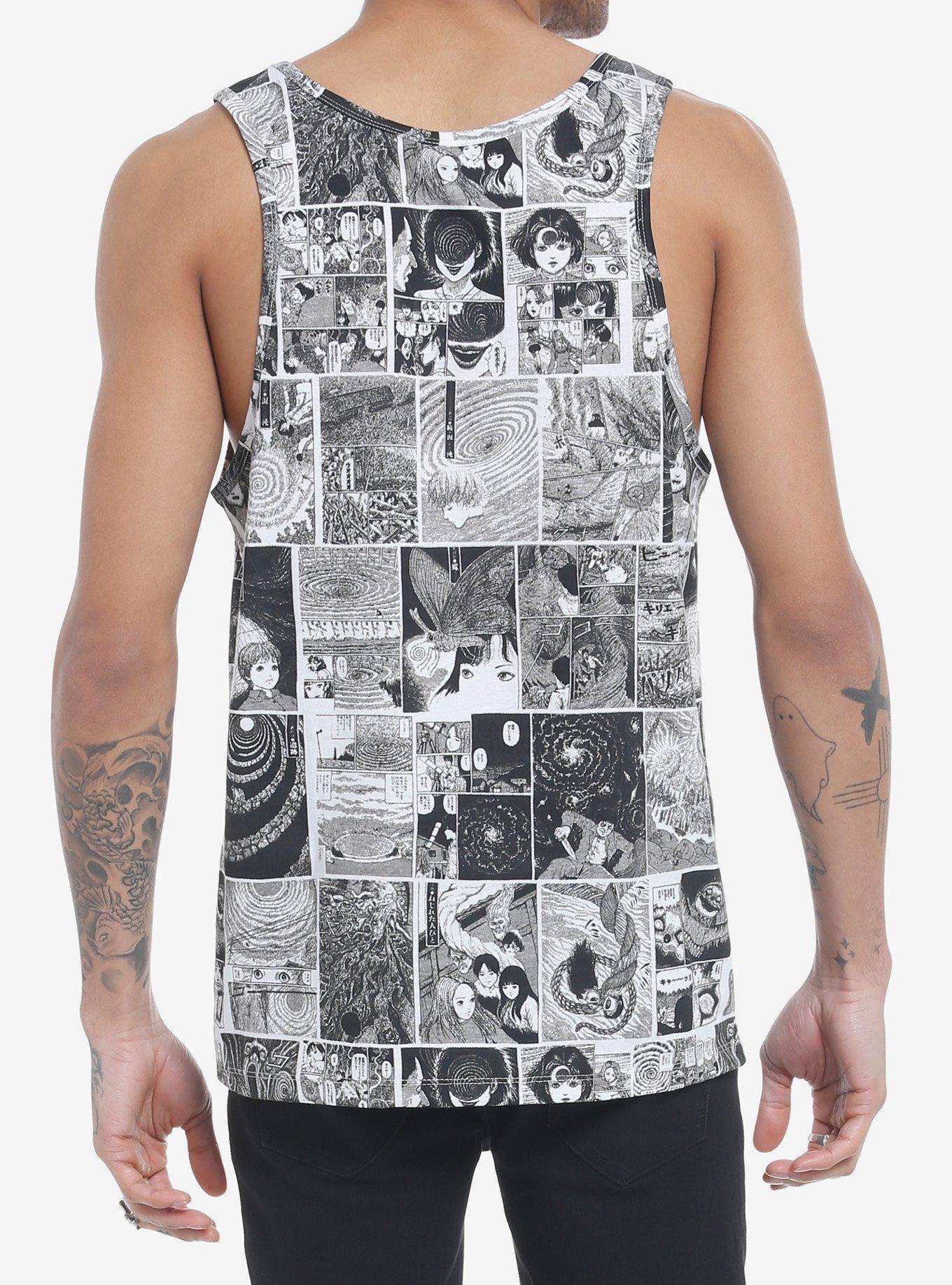 Junji Ito Uzumaki Panels Tank Top, MULTI, alternate