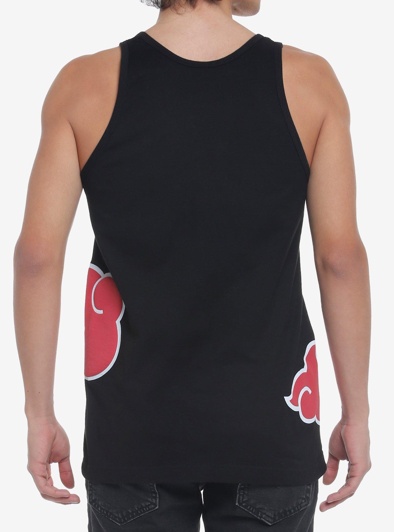 Naruto Shippuden Akatsuki Cloud Puff Tank Top, BLACK, alternate