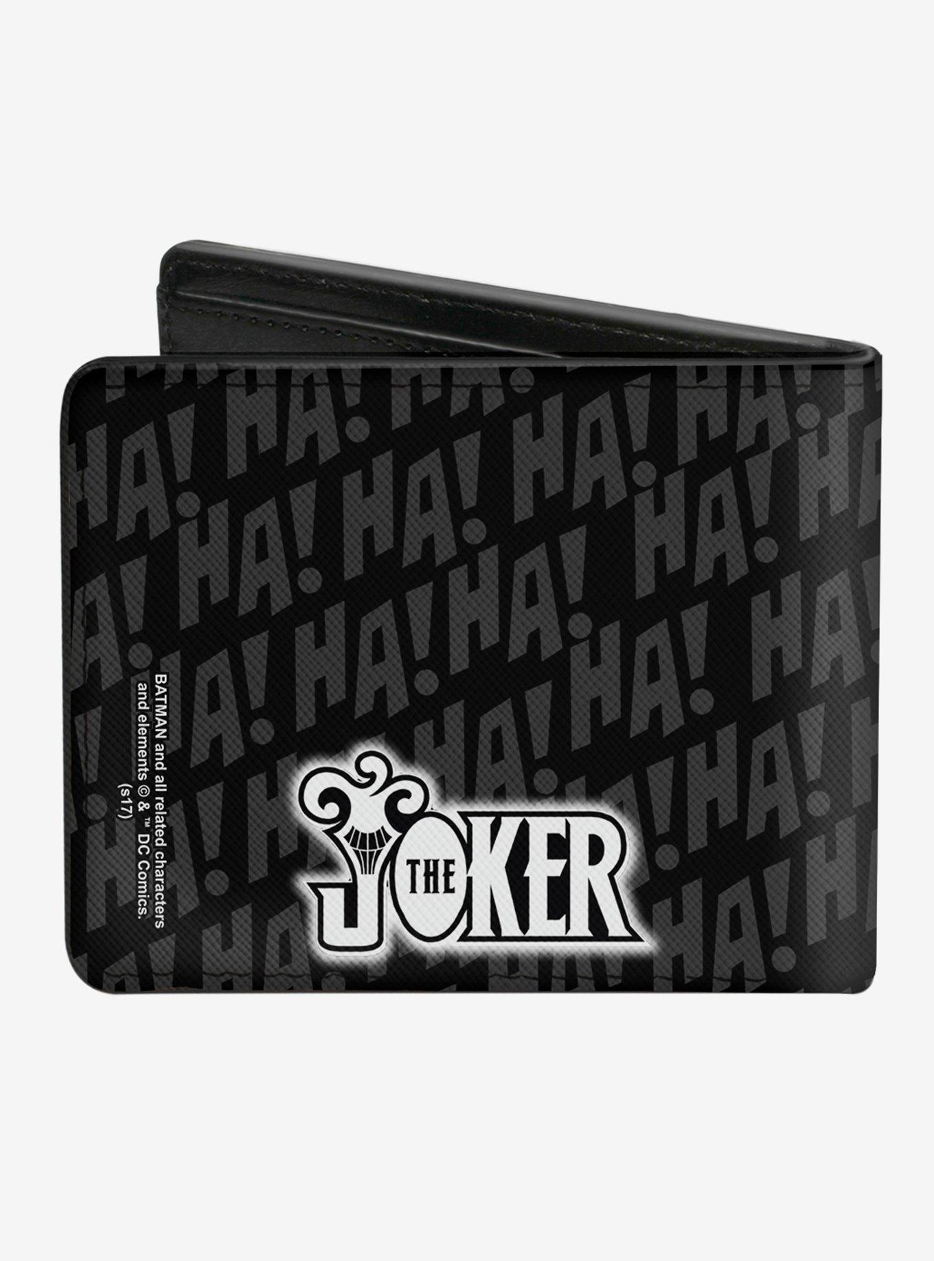 DC Comics The Joker Wine Glass Ha Ha Bifold Wallet, , alternate