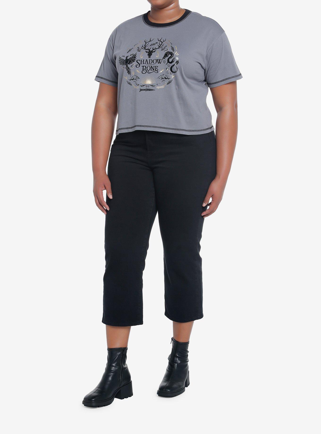 Shadow And Bone Amplifiers Girls Crop T-Shirt Plus Size, , hi-res