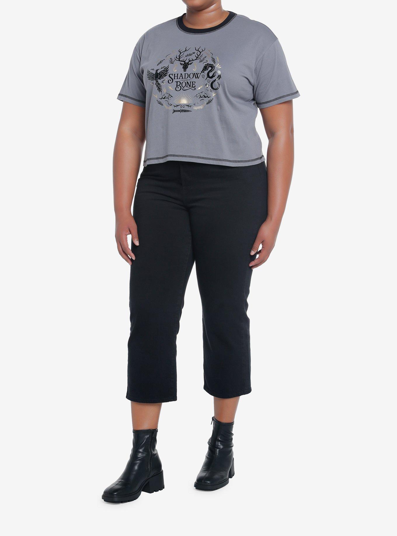 Shadow And Bone Amplifiers Girls Crop T-Shirt Plus Size, MULTI, alternate