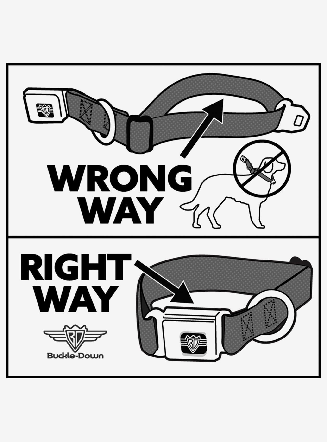 Disney Nightmare Before Christmas Jack Expressions Staggered Seatbelt Buckle Dog Collar, BLACK, alternate