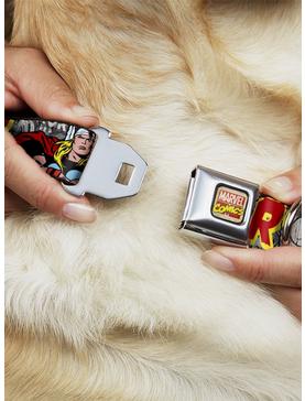 Marvel The Mighty Thor Action Poses Seatbelt Buckle Dog Collar, , hi-res