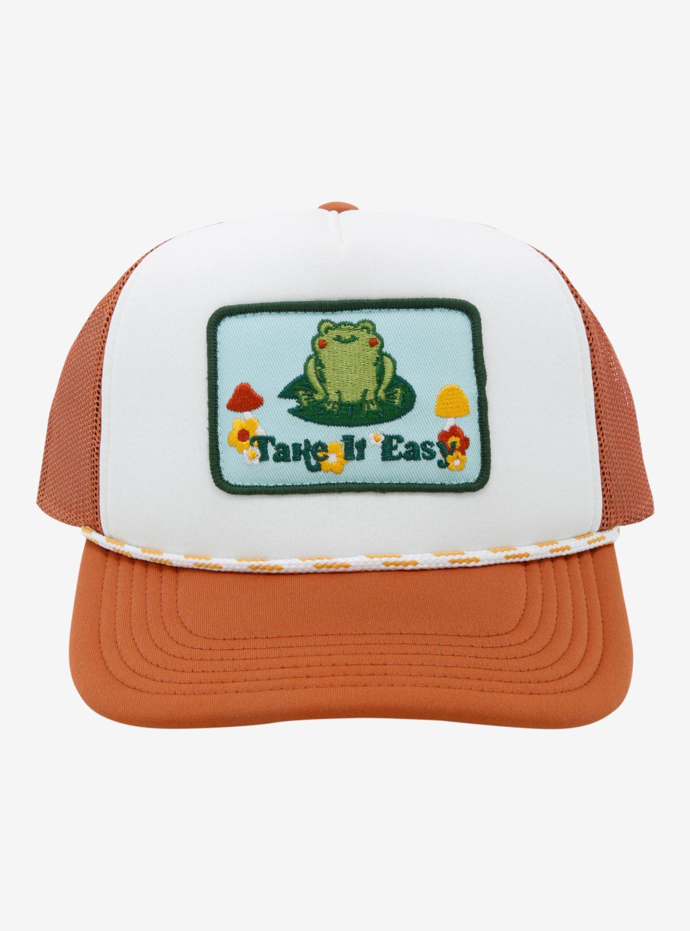 Take It Easy Frog Trucker Hat, , alternate