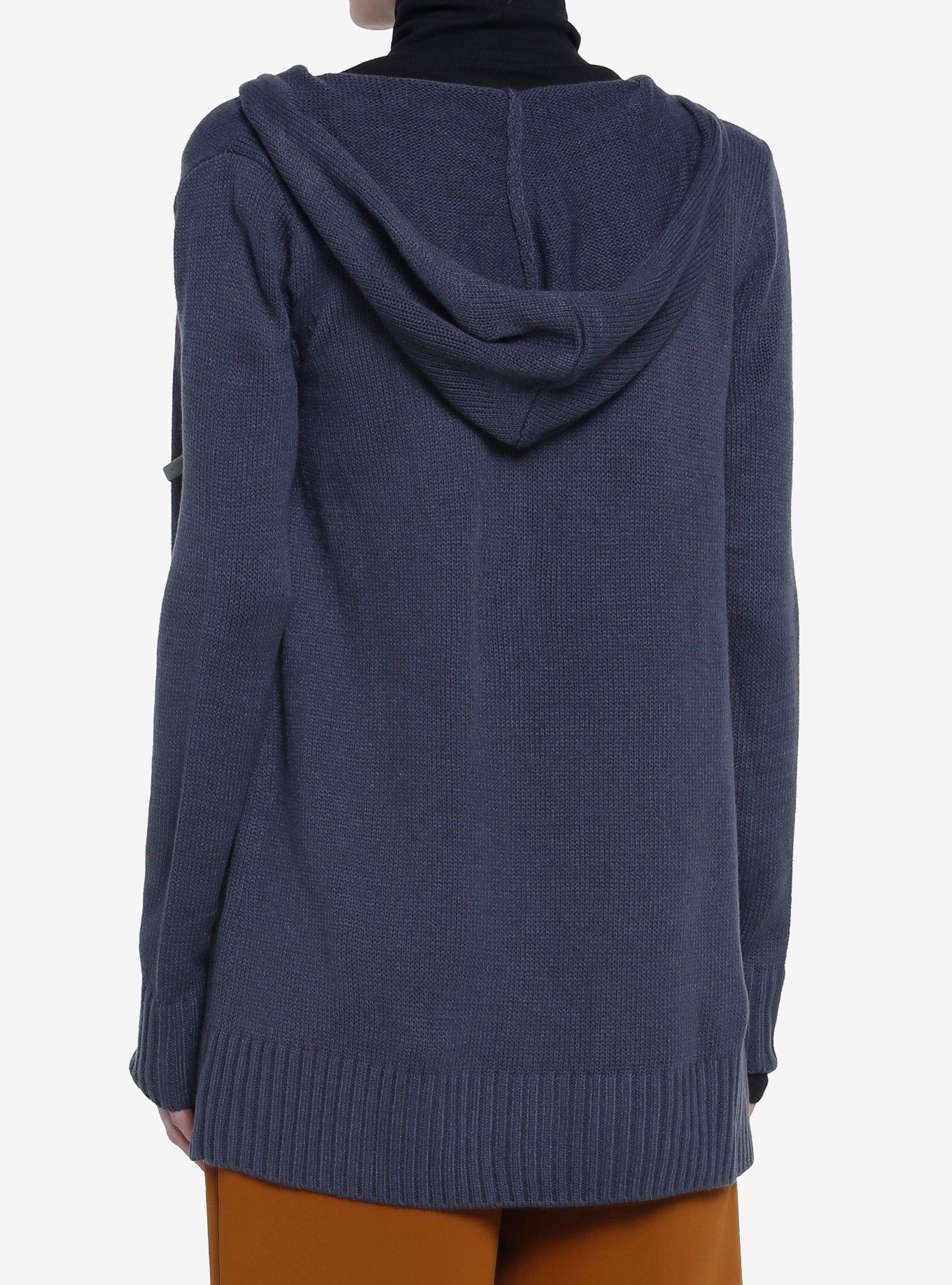 Shadow And Bone Inej Hooded Cardigan, CHARCOAL  BLACK, alternate
