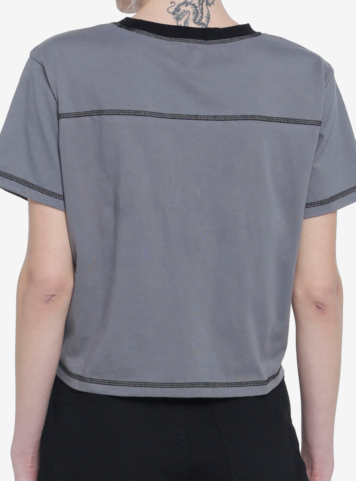 Shadow And Bone Amplifiers Crop T-Shirt, CHARCOAL  BLACK, alternate