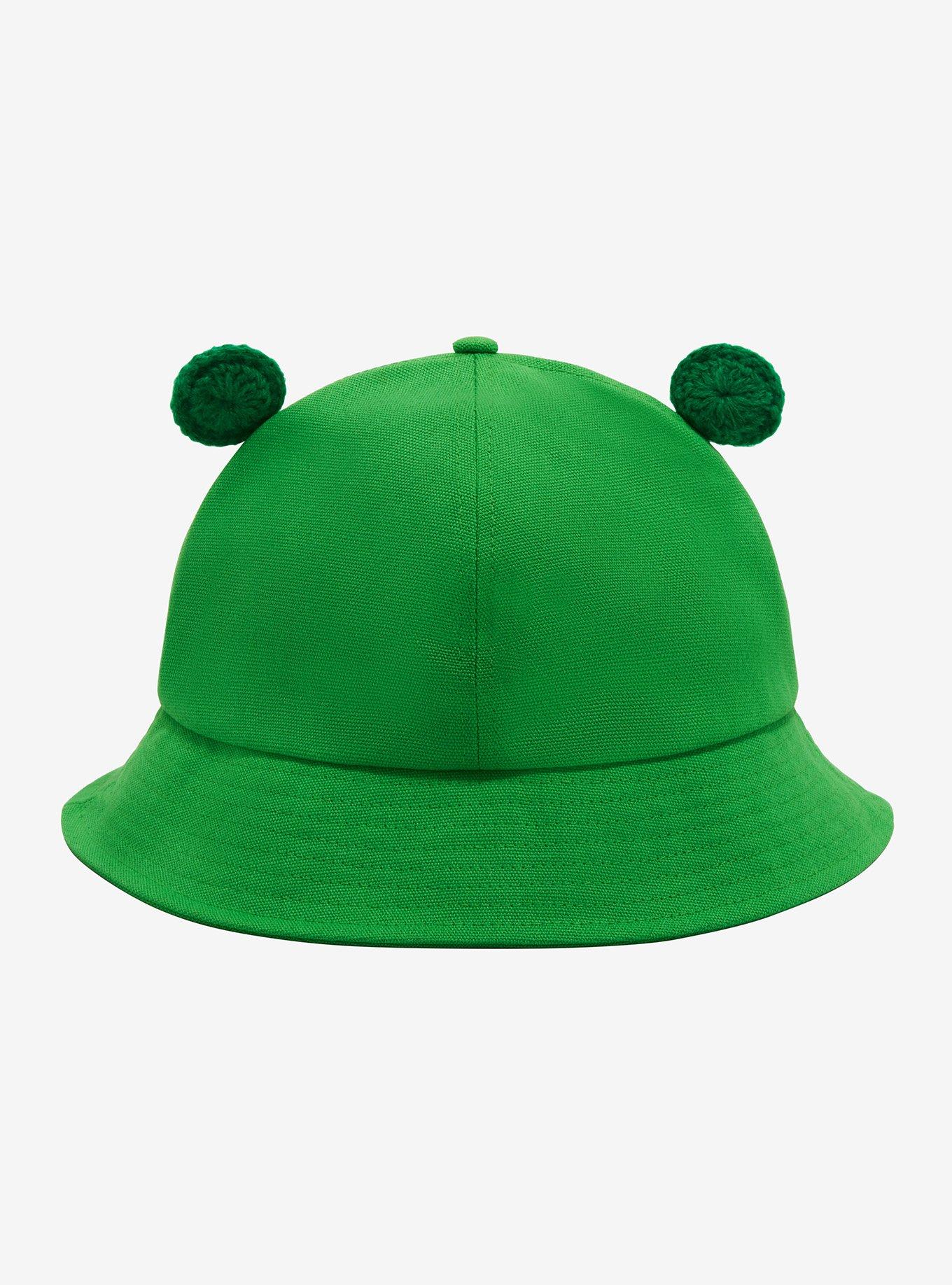 Frog 3D Crochet Eyes Bucket Hat, , alternate