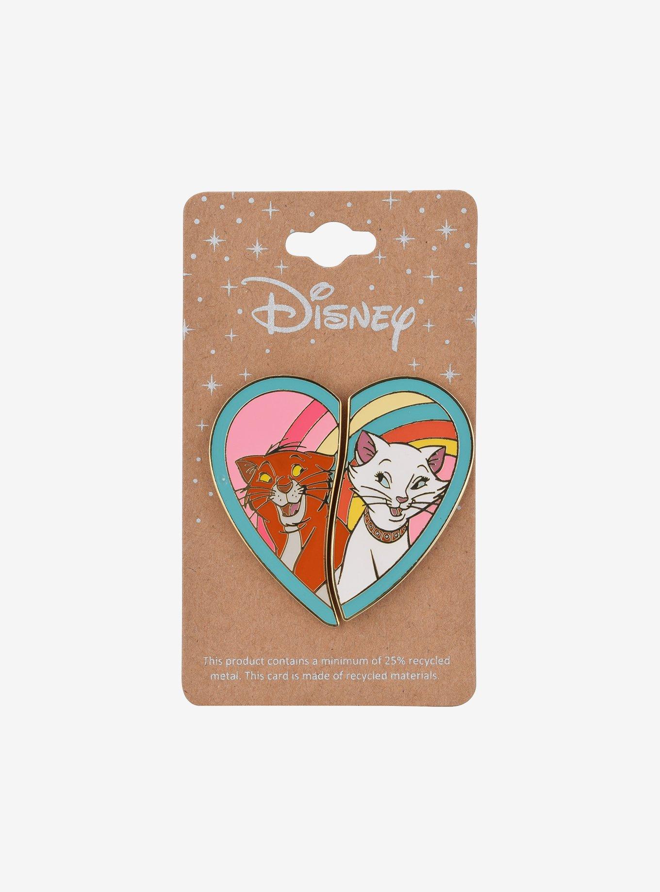 Disney The Aristocats Duchess & Thomas O&rsquo;Malley Heart Enamel Pin Set - BoxLunch Exclusive , , alternate