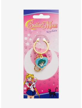 Sailor Moon Sailor Mercury Heart Charm Keychain - BoxLunch Exclusive , , hi-res