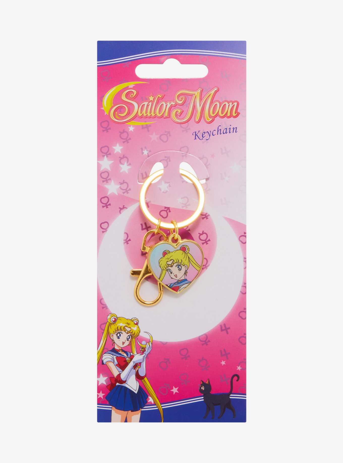 Sailor Moon Heart Charm Keychain - BoxLunch Exclusive , , hi-res