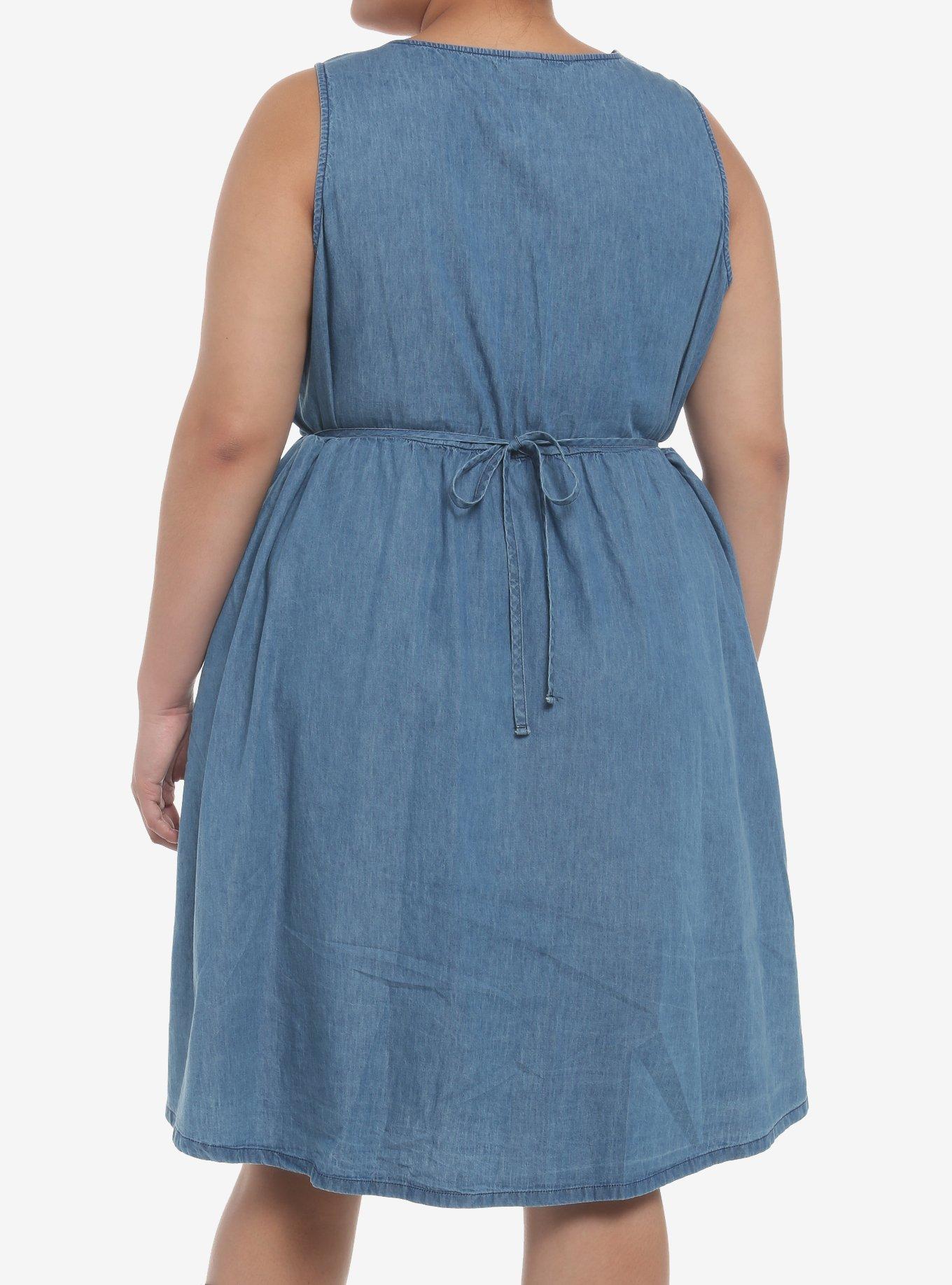 Disney Cats Denim Dress Plus Size, MEDIUM INDIGO, alternate