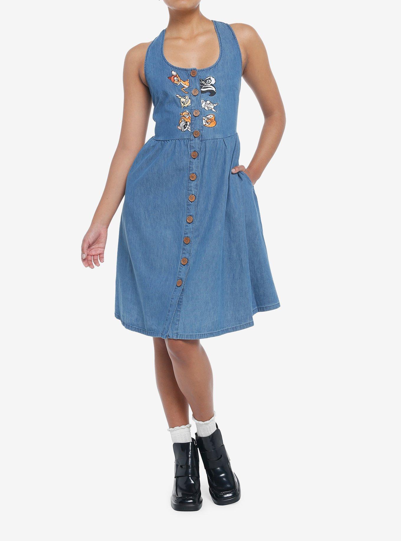 Disney Bambi Forest Friends Denim Dress, MEDIUM INDIGO, alternate