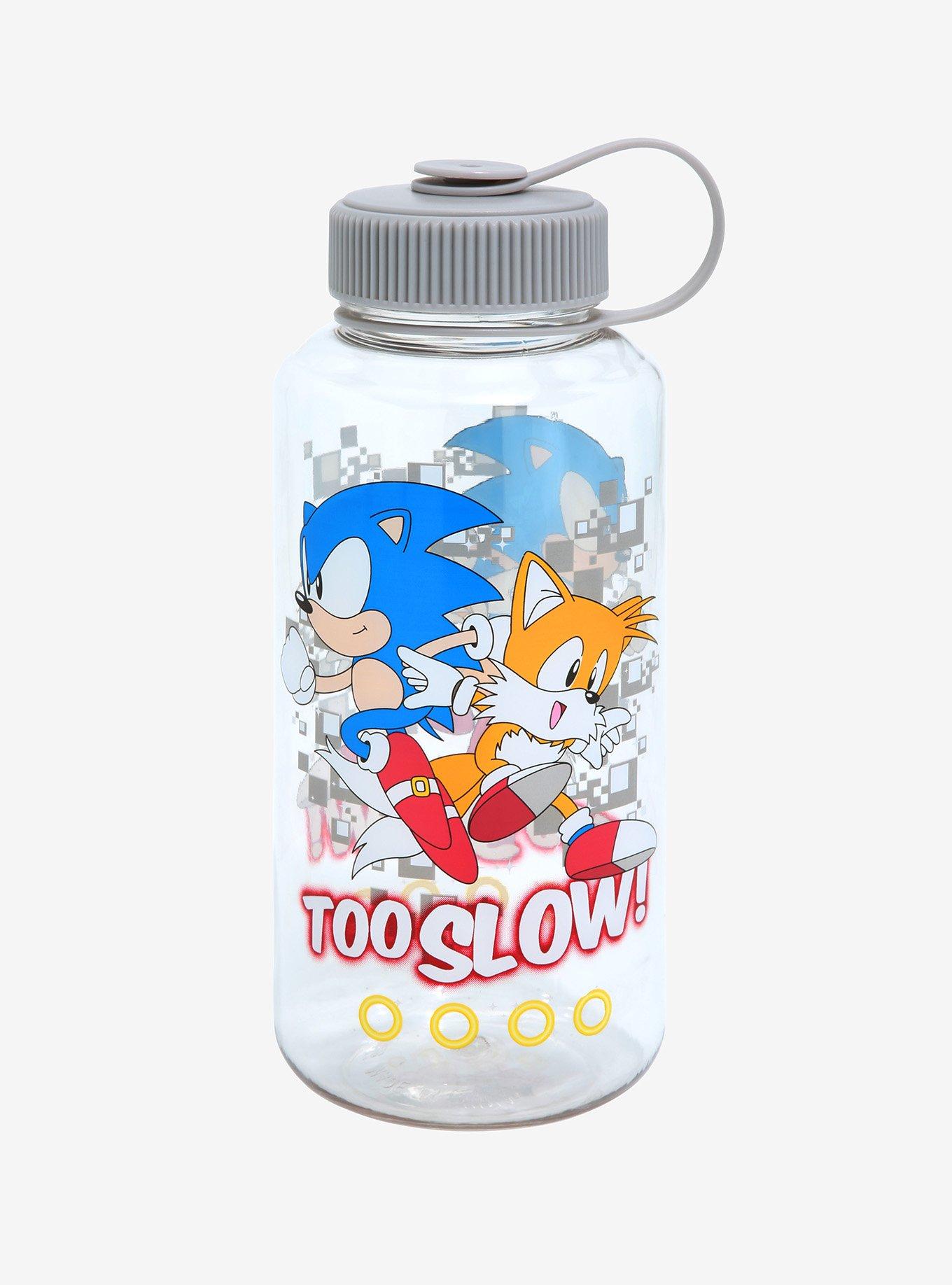 Sonic The Hedgehog Too Slow Water Bottle, , alternate