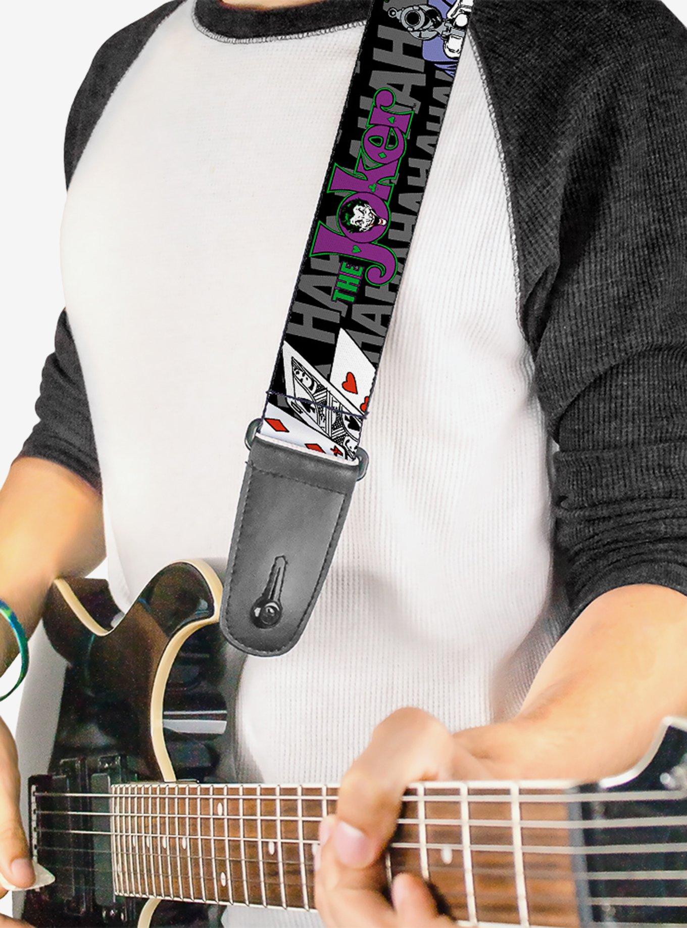 DC Comics Batman Joker Cards Hahahaha Wide Guitar Strap, , hi-res