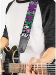 DC Comics Batman Joker Face Logo Spades Wide Guitar Strap, , alternate