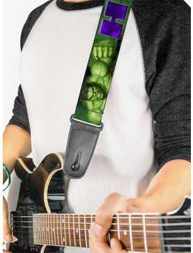Marvel Hulk Face Close Up Action Pose Guitar Strap, , hi-res