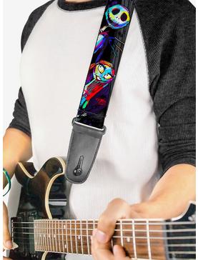 The Nightmare Before Christmas Jack Sally Pose Electric Glow Guitar Strap, , hi-res