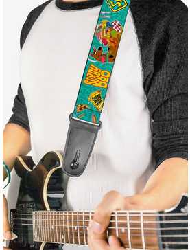 Scooby-Doo Snacks Bone Monogram Guitar Strap, , hi-res