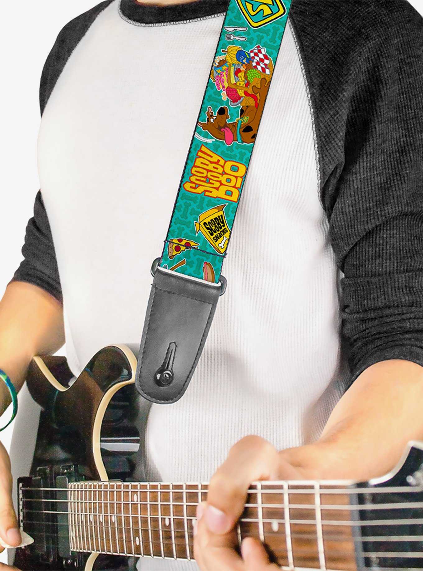 Scooby-Doo Snacks Bone Monogram Guitar Strap, , hi-res