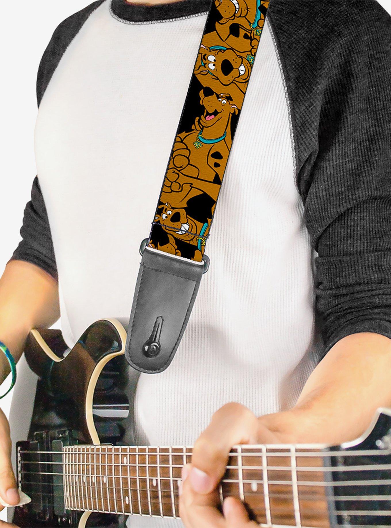 Scooby-Doo Stacked Close Up Guitar Strap, , hi-res