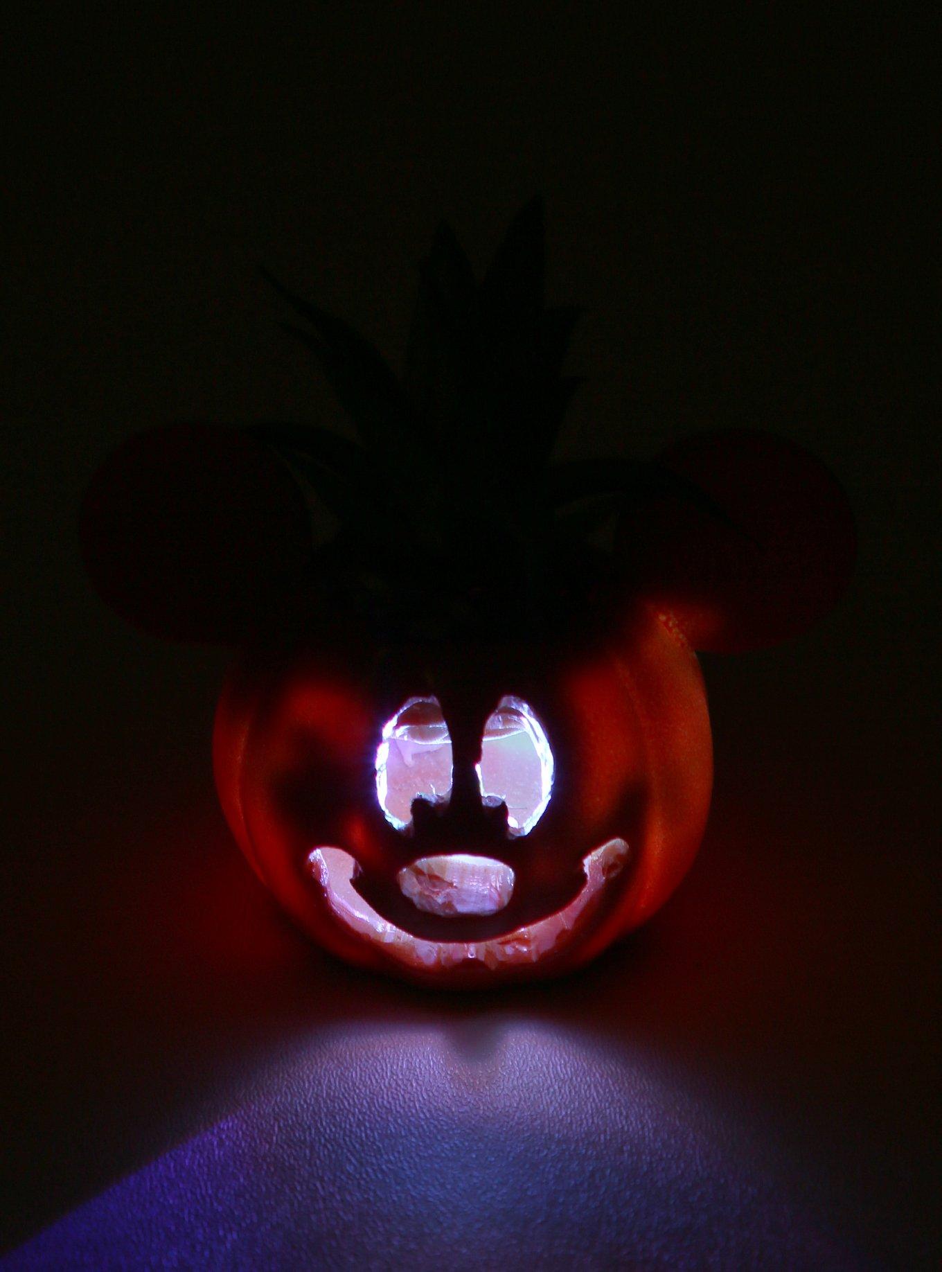 Disney Mickey Mouse Jack-O'-Lantern Faux Light-Up Mini Planter, , alternate