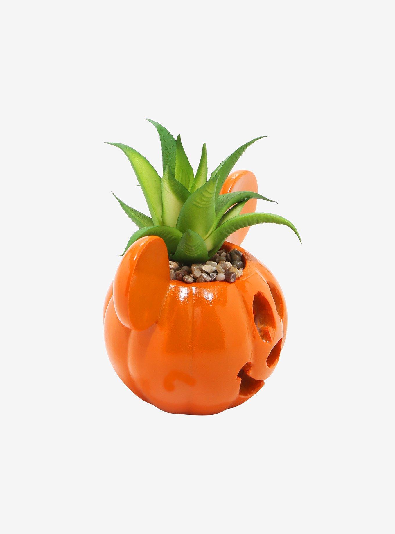 Disney Mickey Mouse Jack-O'-Lantern Faux Light-Up Mini Planter, , alternate