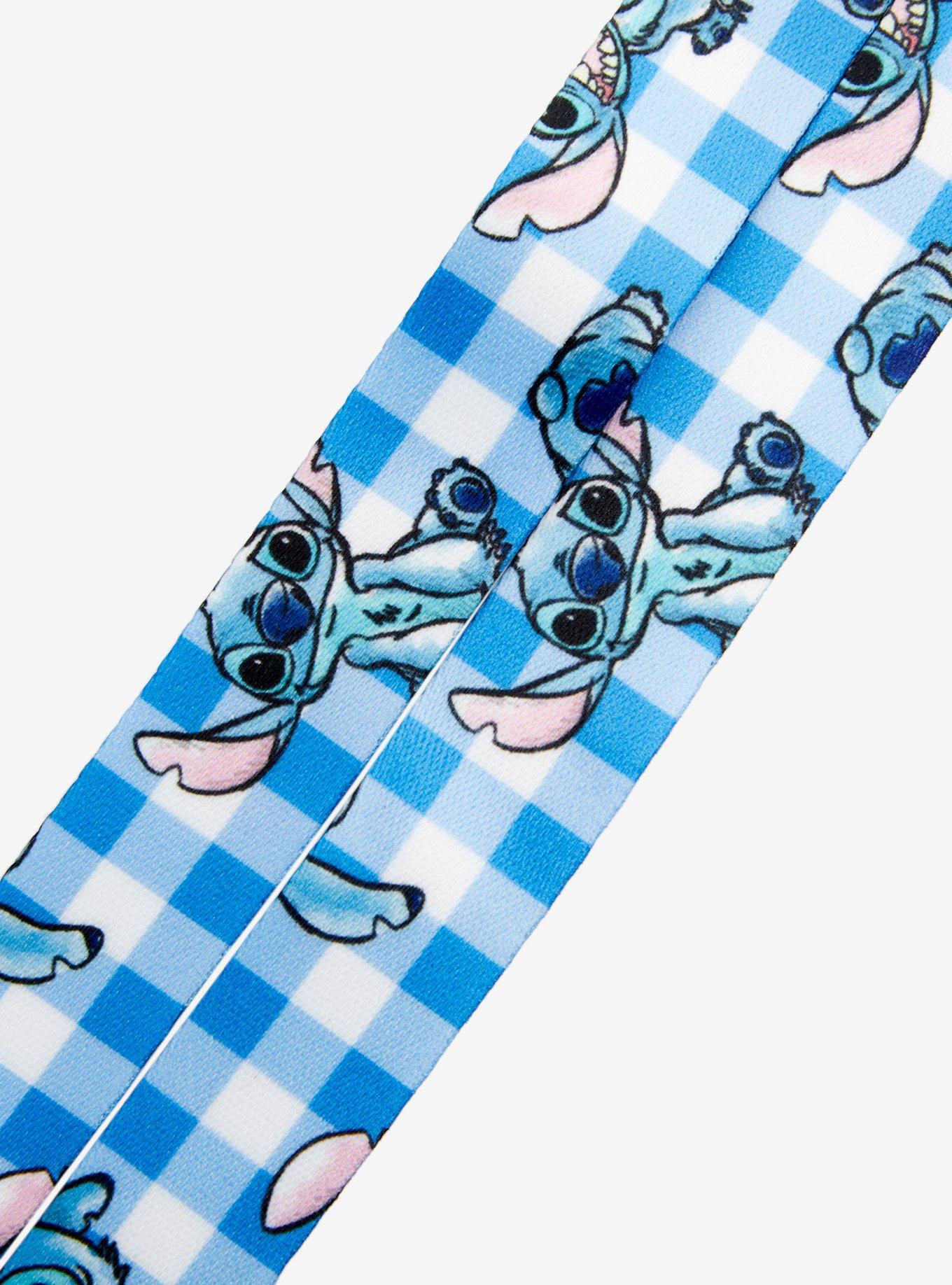 Disney Lilo & Stitch Gingham Stitch Lanyard - BoxLunch Exclusive, , alternate