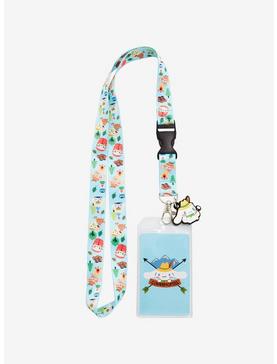 Loungefly Sanrio Cinnamoroll Camping Character Allover Print Lanyard - BoxLunch Exclusive, , hi-res