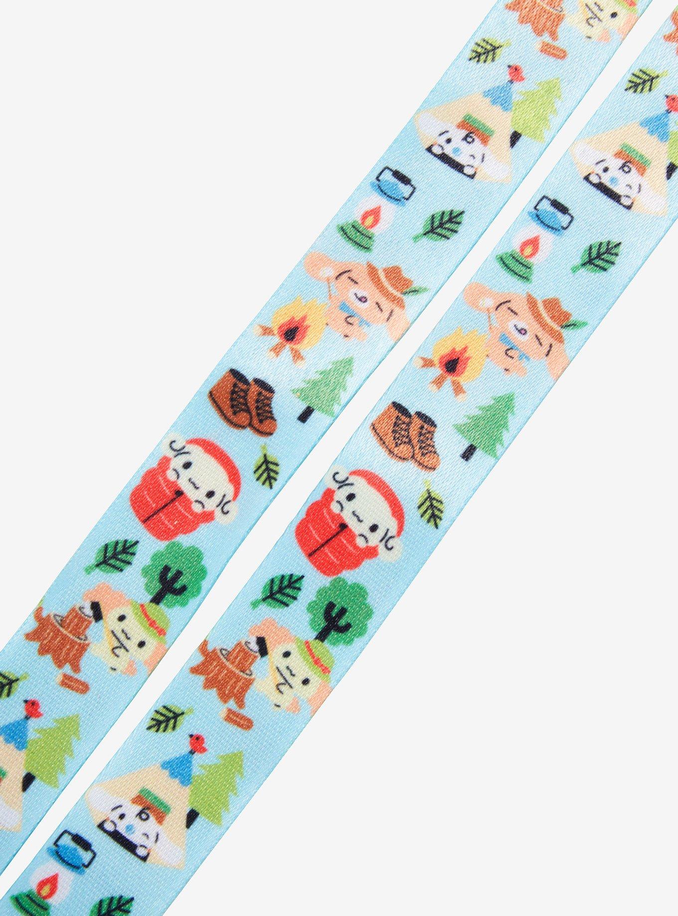 Loungefly Sanrio Cinnamoroll Camping Character Allover Print Lanyard - BoxLunch Exclusive, , alternate