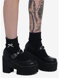 Black Pearl Bow Ankle Socks, , alternate
