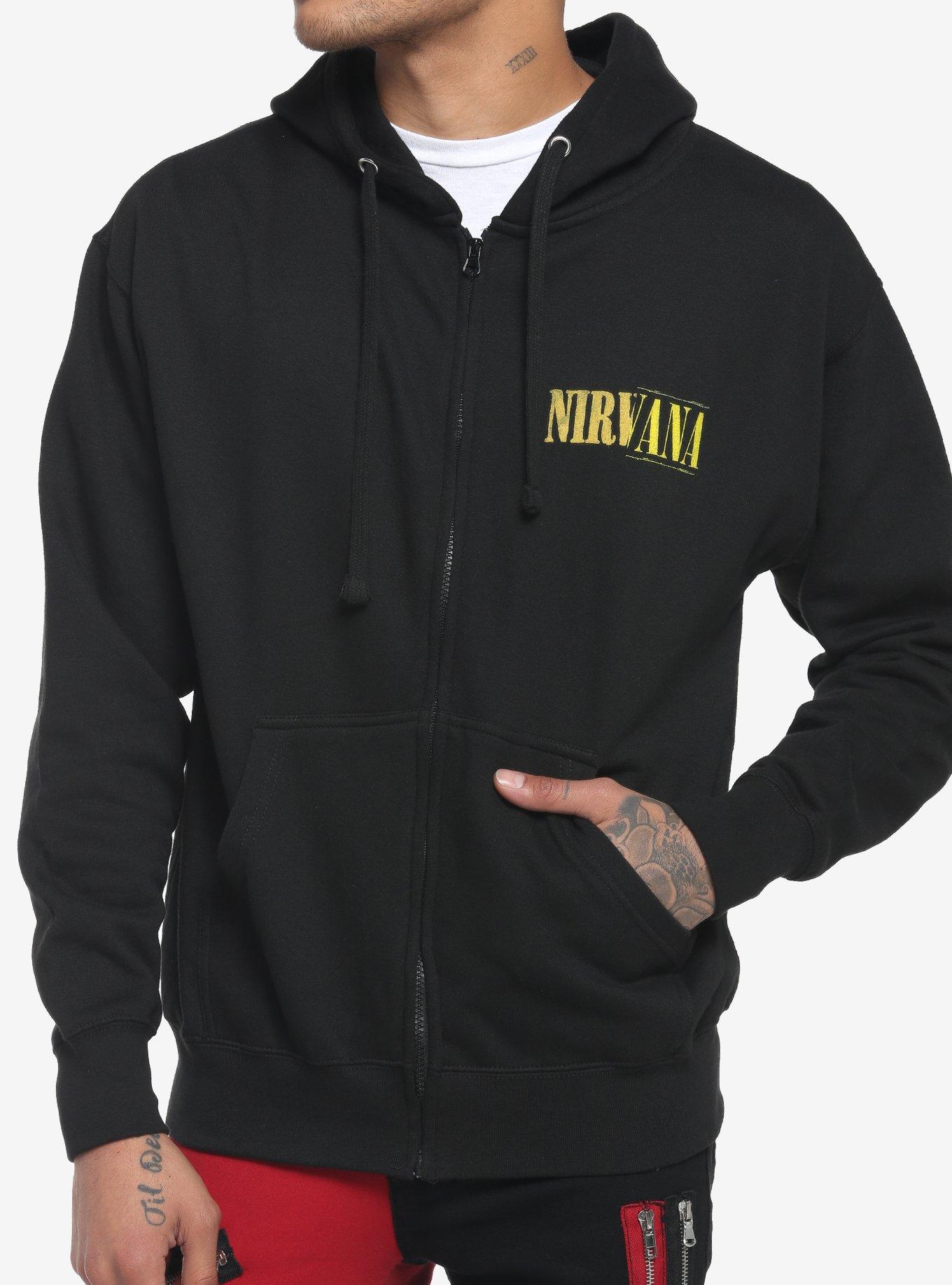 Nirvana Smile Logo Hoodie, BLACK, alternate