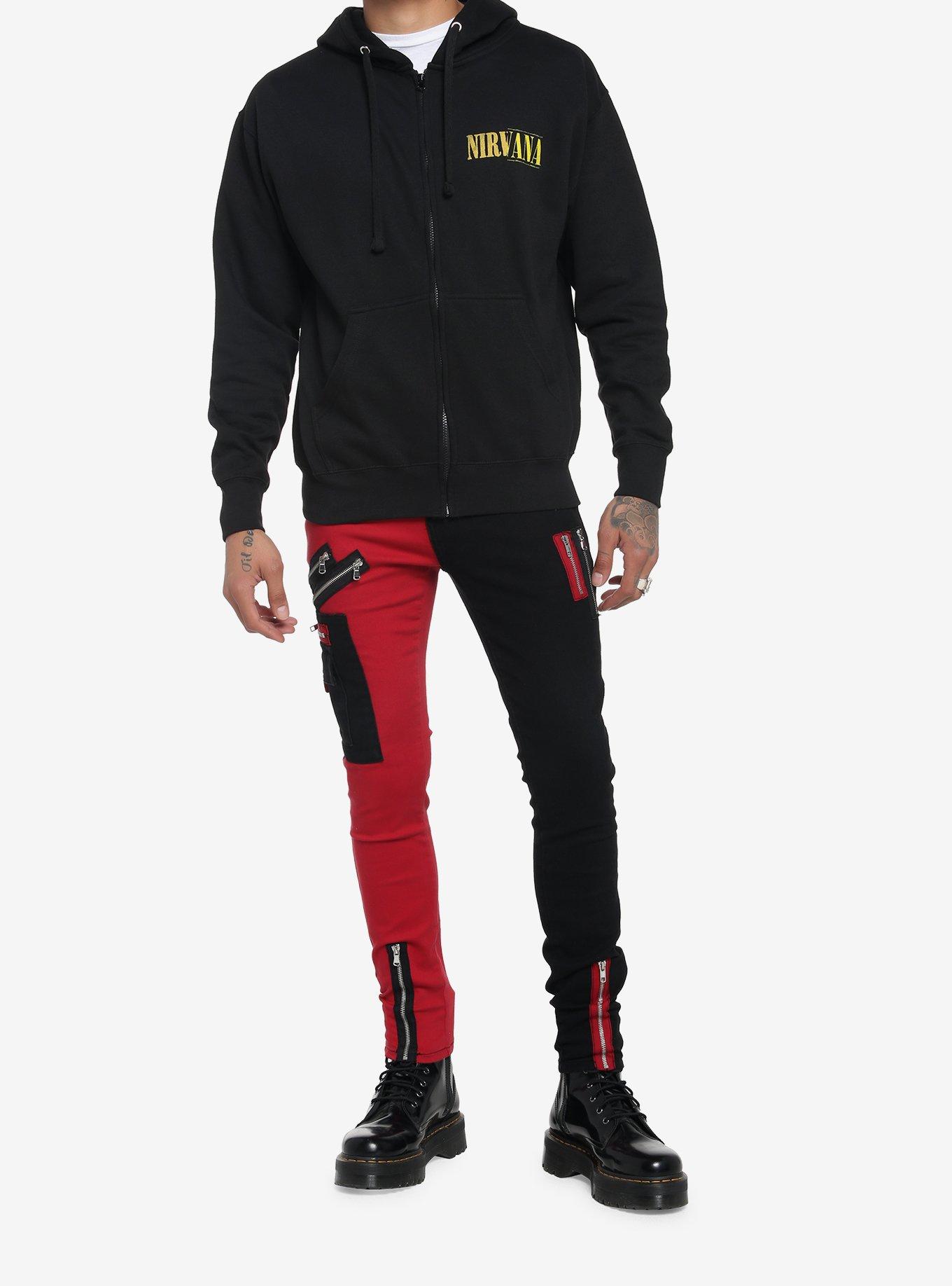 Nirvana Smile Logo Hoodie, BLACK, alternate