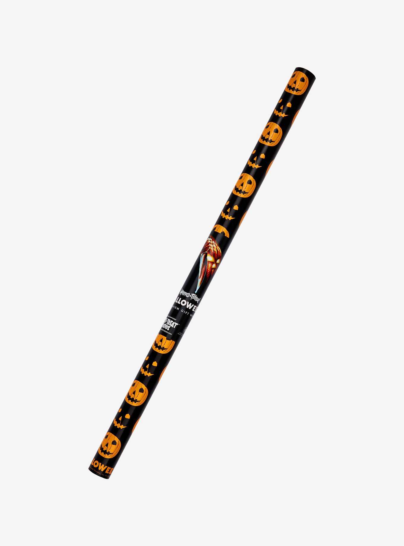 Halloween Pumpkin Face Wrapping Paper, , hi-res
