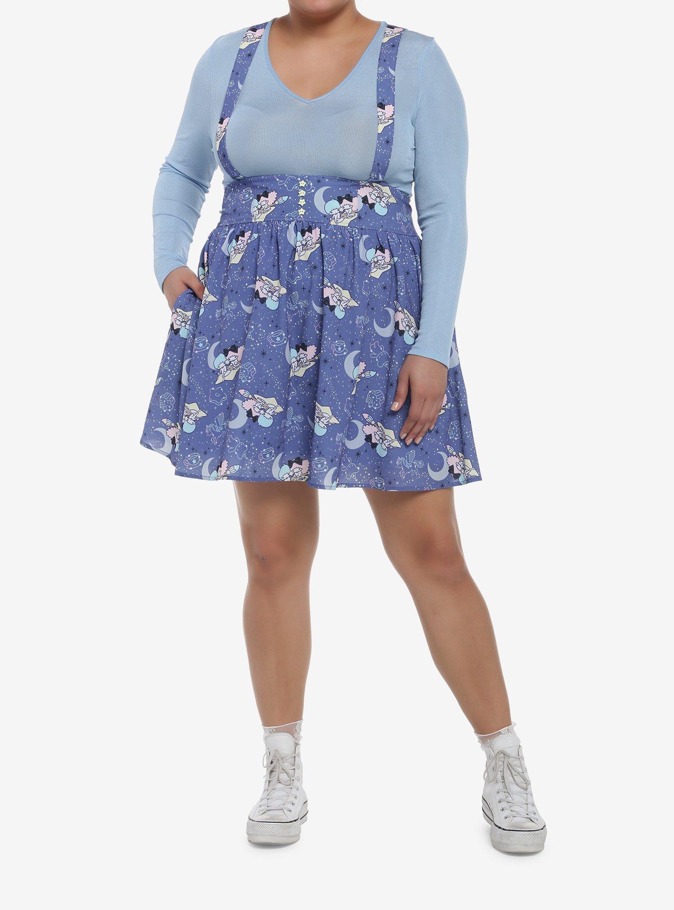Little Twin Stars Celestial Night Suspender Skirt Plus Size, MULTI, alternate
