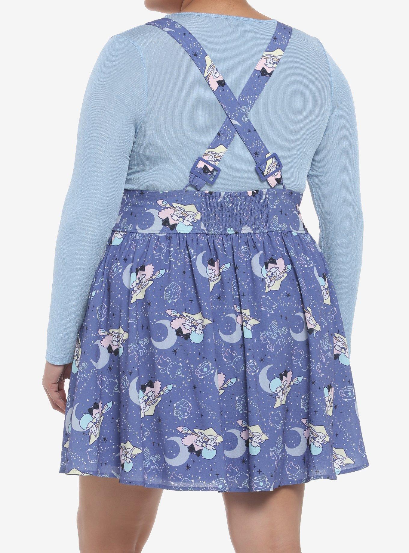 Little Twin Stars Celestial Night Suspender Skirt Plus Size, MULTI, alternate