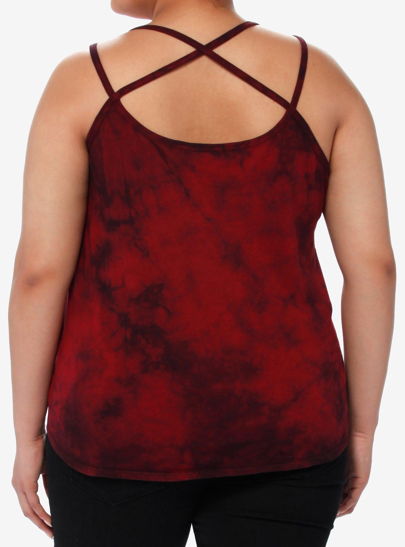A Nightmare On Elm Street Freddy Tie-Dye Strappy Girls Tank Top Plus Size, MULTI, alternate