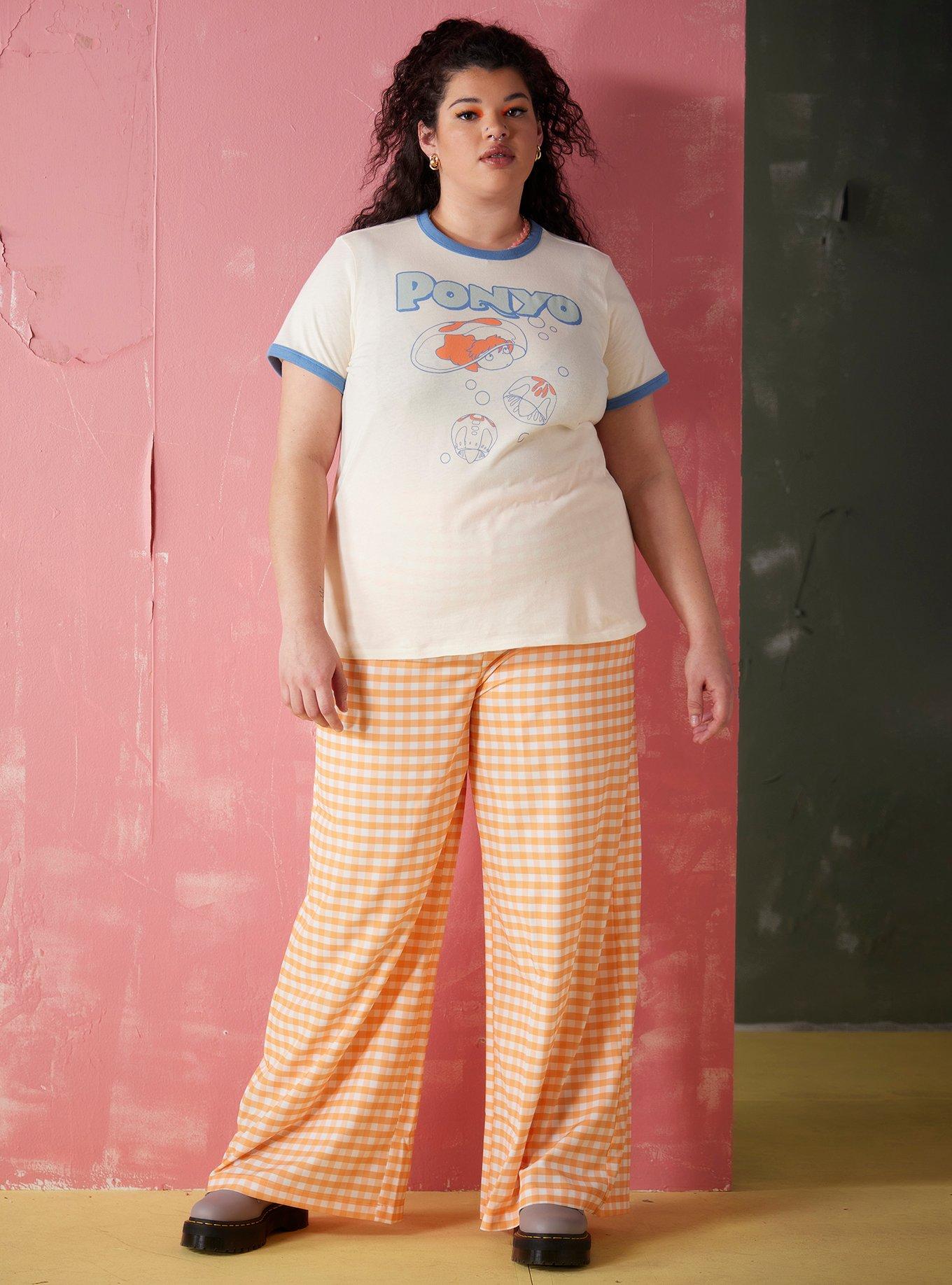 Studio Ghibli Ponyo Vintage Girls Ringer T-Shirt Plus Size, MULTI, alternate