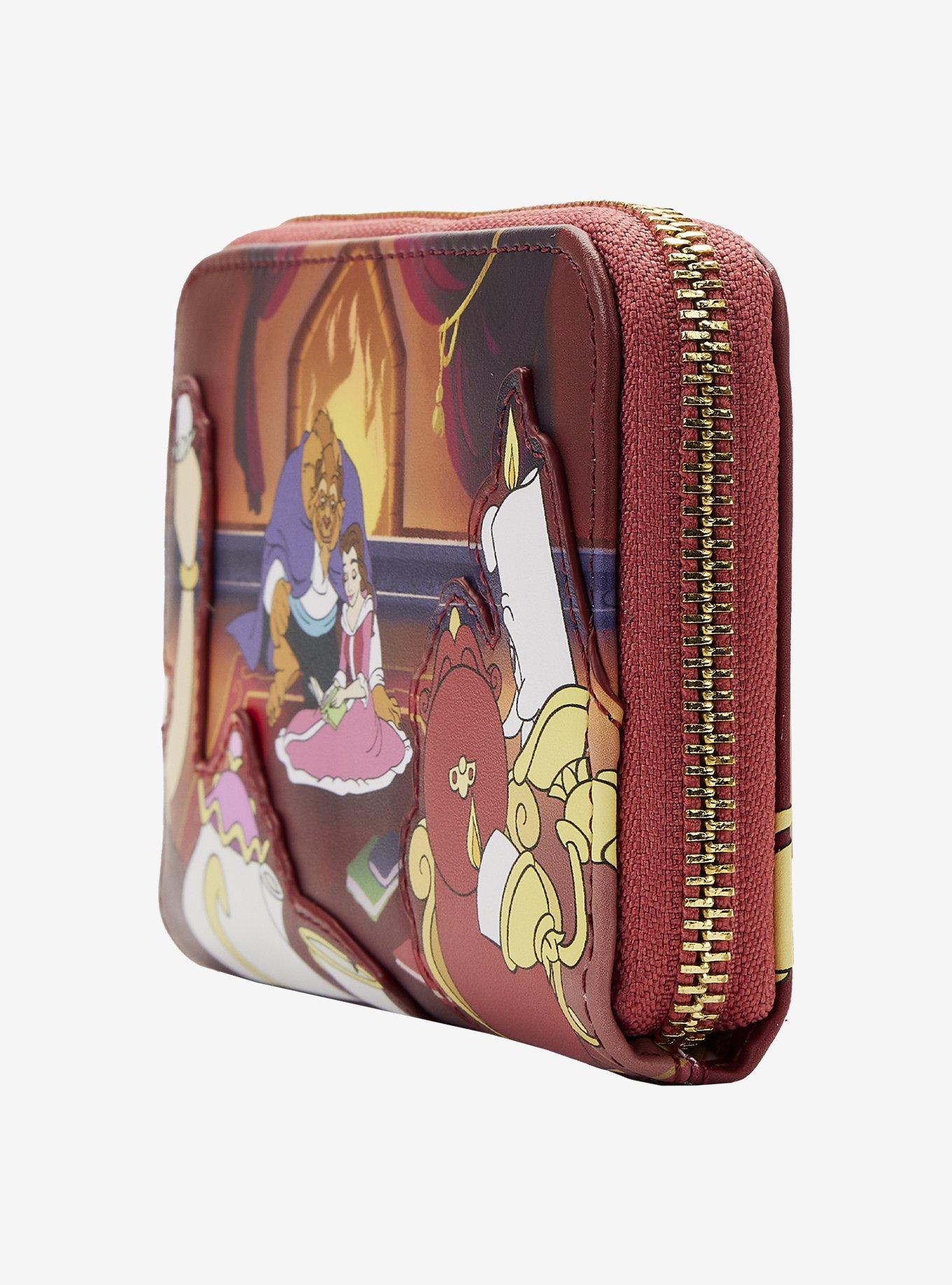 Loungefly Disney Beauty and the Beast Library Small Zip Wallet, , alternate
