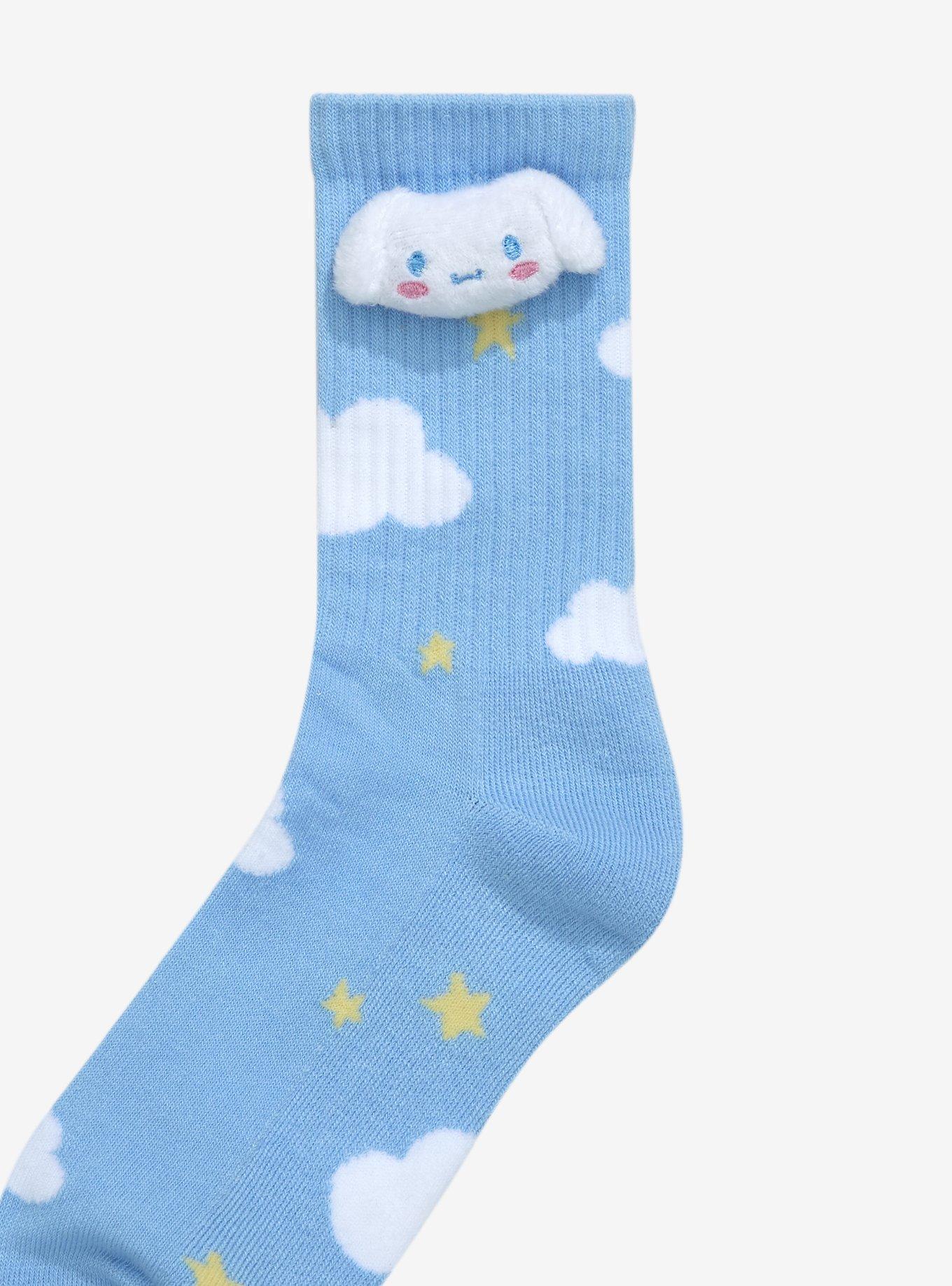 Cinnamoroll Clouds Plush Crew Socks, , alternate