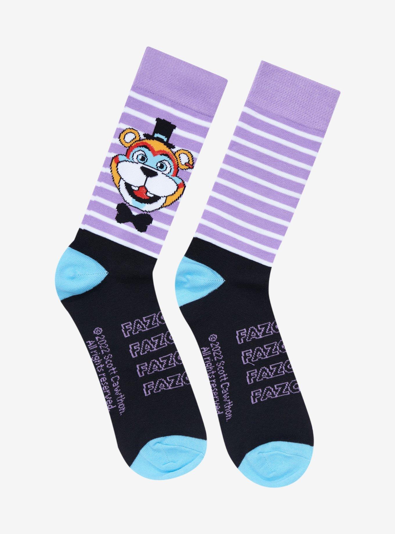 Five Nights At Freddy's Stripe Freddy Crew Socks, , alternate