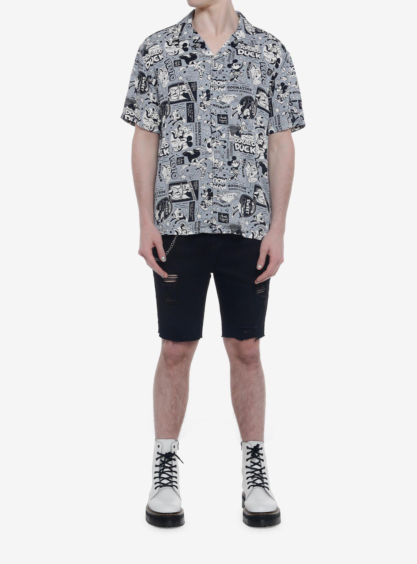 Our Universe Disney100 Mickey Mouse And Friends Vintage Woven Button-Up, MULTI, alternate