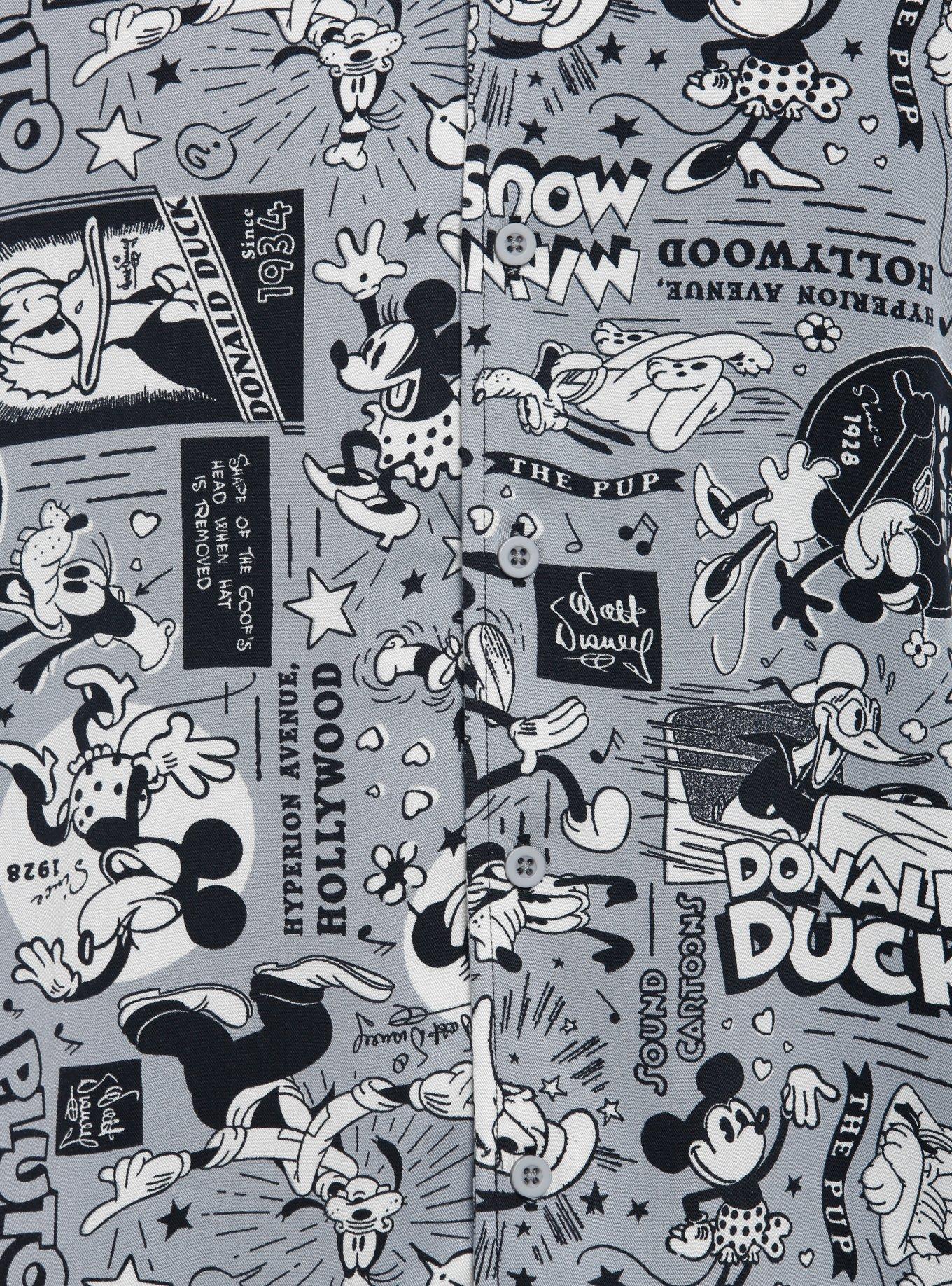 Our Universe Disney100 Mickey Mouse And Friends Vintage Woven Button-Up, MULTI, alternate
