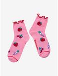 Kirby Strawberry Treats Ankle Socks, , alternate